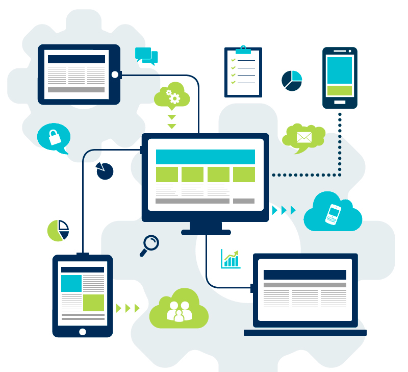 Creative social network illustrator vector material