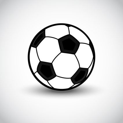 Exquisite black and white soccer vector material