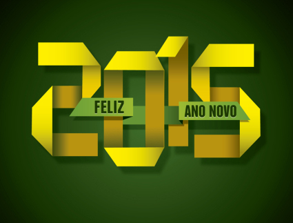 Origami 2015 WordArt vector material