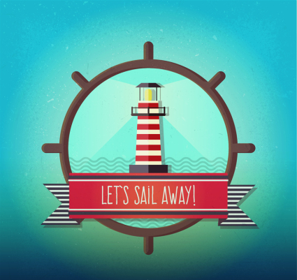 Vintage Lighthouse illustrator vector material