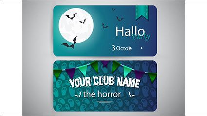 Creative Halloween party card vector material