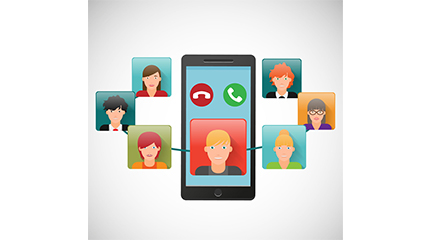 Creative social portraits vector material