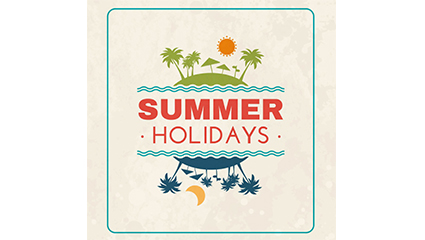 Posters vector material fresh summer vacation
