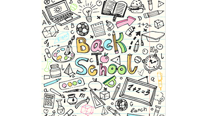 Hand-painted colorful homecoming element vector material