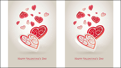 Valentine love piece three-dimensional pattern vector material