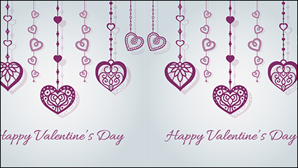 Love Charm purple pattern vector material
