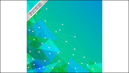 Green geometric background vector material