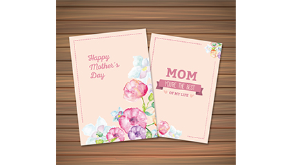 Elegant watercolor flowers for Mother