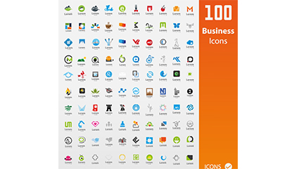 100 business logo vector material