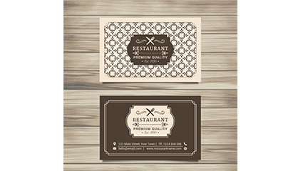 Pattern of the business card of the business card of the ancient ways