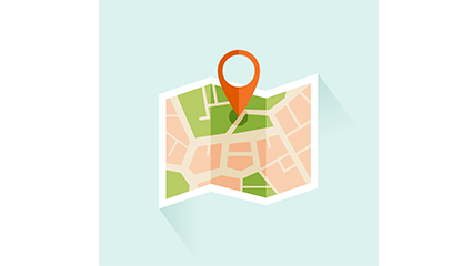 Three folding maps and markers Vectors