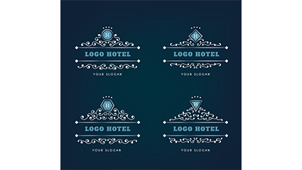 4 logo vector pattern creative hotel