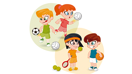 4 motion vector material designed for children