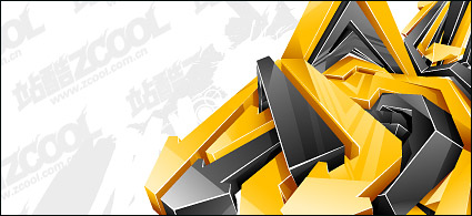 Crystal 3D style three-dimensional vector arrow material