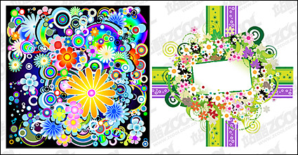 colorful flowers vector