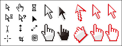 System of the mouse pointer vector material