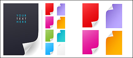 Color paper roll angle vector material