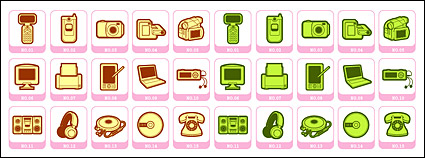 Simple line drawing style icon vector material