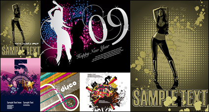 The trend of party decorations vector material