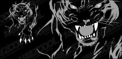 Ferocious panther vector material
