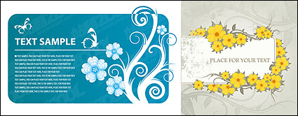 card vector fashion flowers pattern ma