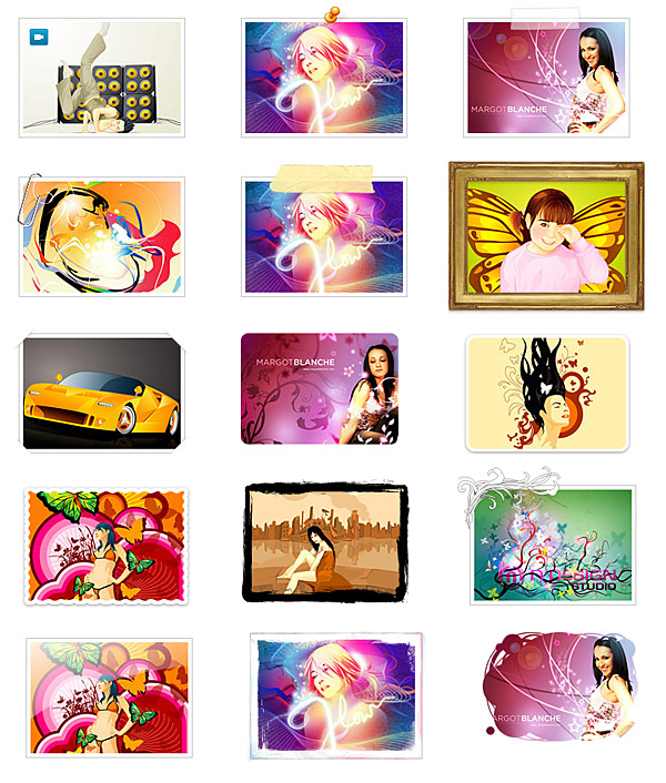 Thumbnail border decoration CSS code