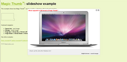 JS code for display album