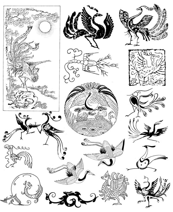 Phoenix pattern vector case -4