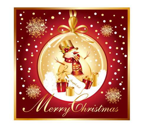 Snowman Snowflake Vector