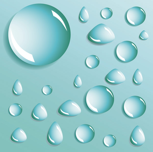Vector water drops 