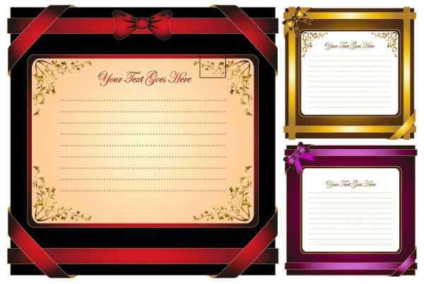 Holiday greeting cards vector material