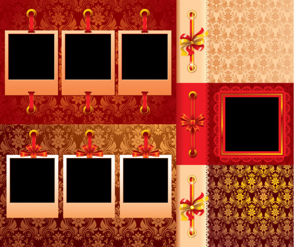 European pattern vector material ribbon photo