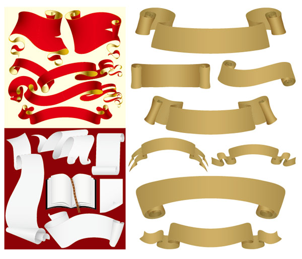 Vector ribbon and paper material