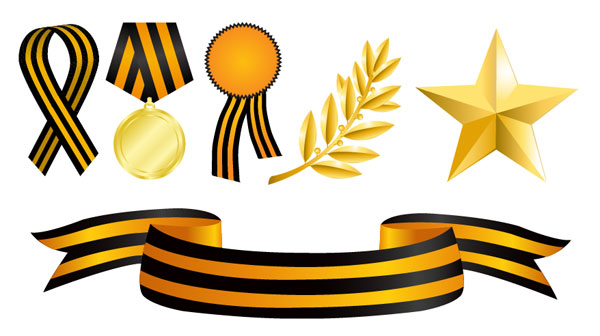 Medals element vector material