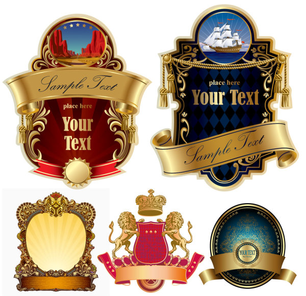 Vector European fine LABEL