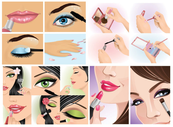 Women make up an instant local vector material
