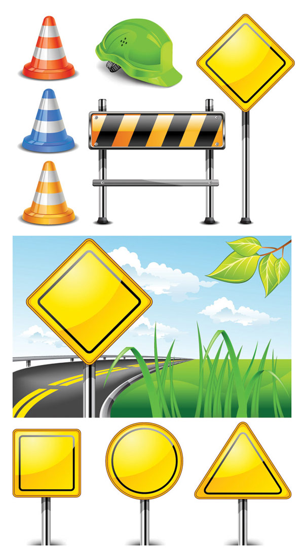 Vector signs roadblocks