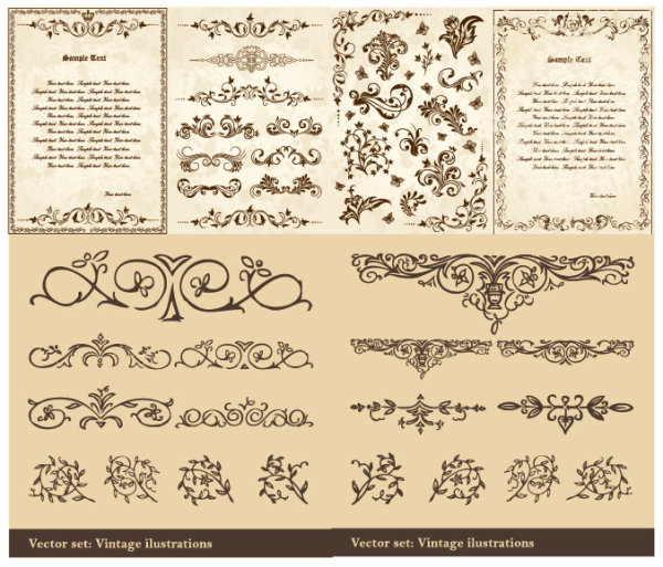 European classical pattern vector material