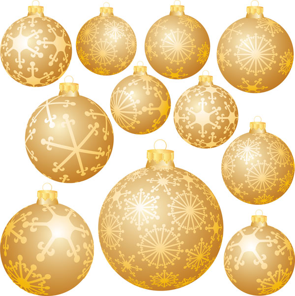 Christmas decorations Vector snow ball