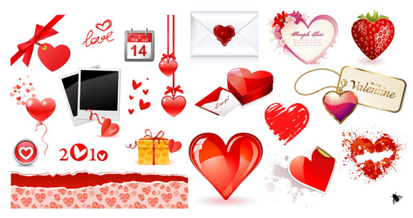 Valentine's Day Heart element vector material

