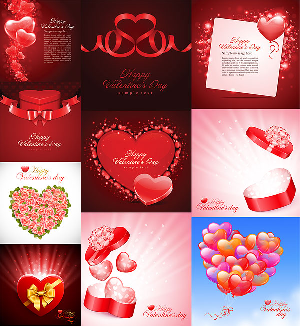 Beautiful heart-shaped theme vector