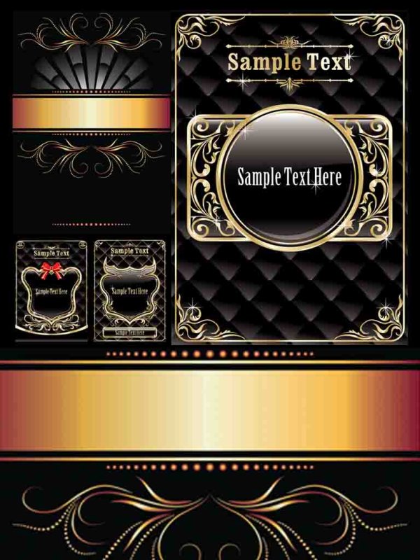 Gold pattern vector material