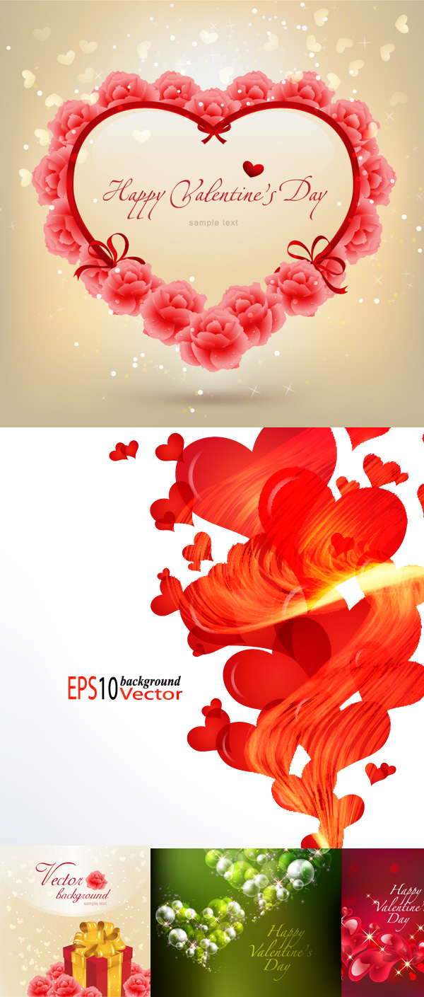 Beautiful Valentine's Day Vector material