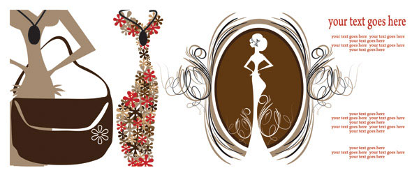 Slim woman vector material