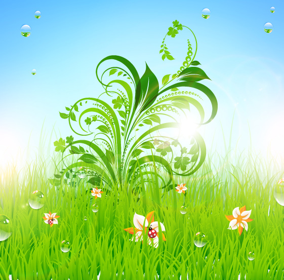Grass green pattern 01 - vector