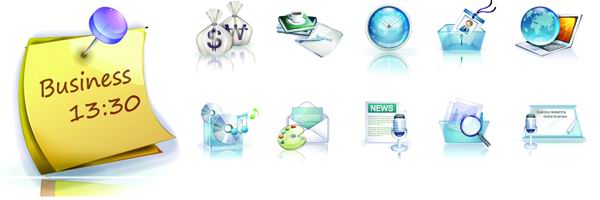 Business exquisite 3D vector material -1
