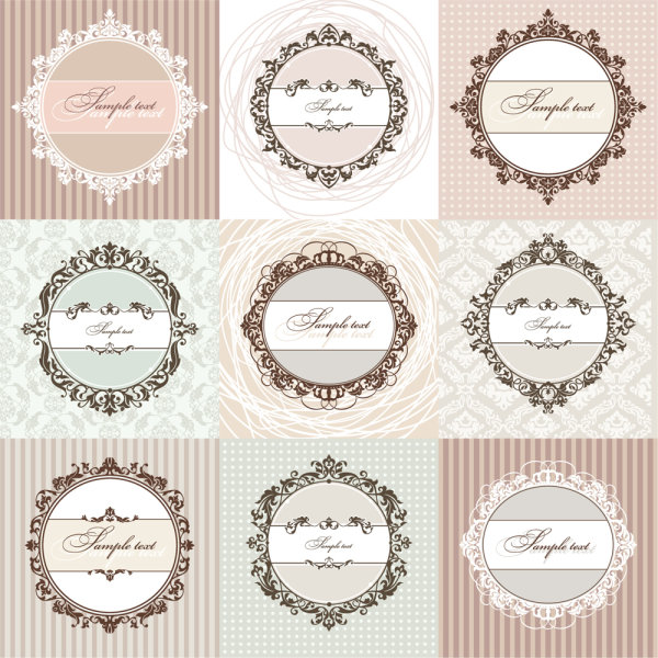 European pattern background 01 - vector