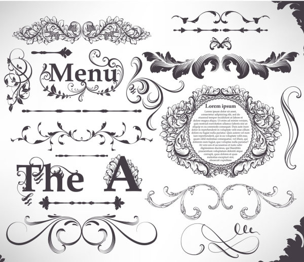 European lace pattern 03 - vector