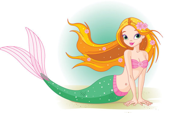 Cartoon Mermaid 02 - vector