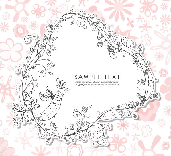 Fine pattern border 04-- vector material